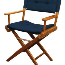 Sedia teak imbottita blu